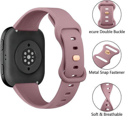 Vancle 4 Pack Slim Silicone Watch Bands for Amazfit Bip 6/Bip 5, GTR 4/ GTR 3/3 Pro/GTR 2/2e/GTR 47mm/Balance Watch Band Women Men, 22mm Sport Silicone Adjustable Strap