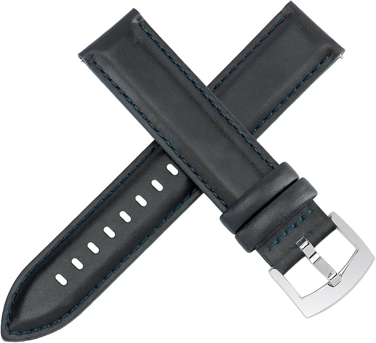 OTTOODY Leather Watch Bands Quick Release, Elegant Top Grain Leather Watch Straps for Men & Women, Choice of Color & Width - 18mm, 19mm, 20mm, 21mm or 22mm Wristbands Bracelet for Watch & Smartwatch