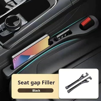 Car Seat Gap Filler Organizer - No Drop Seat Guard, Side Gap Filler for Car, SUV, and Trucks, 2 Pack, Black - Prevents Items from Falling, Extra Storage Space, Easy to Install, Durable & Eco-Friendly