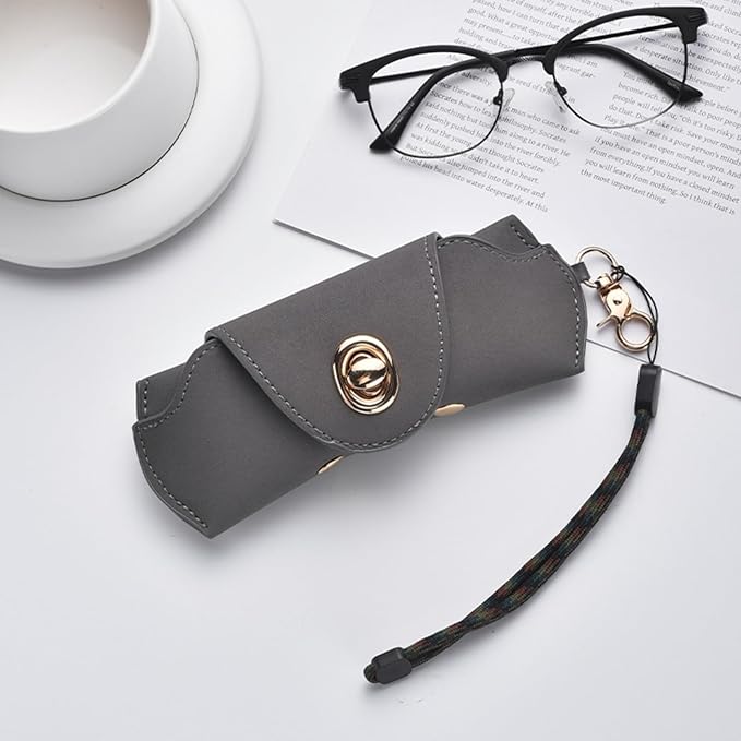 Vintage Leather Sunglasses Case, Portable Protective Case for Glasses Unisex Glasses Pouch Spectacles Organizer