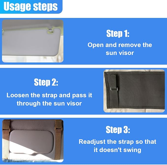 ZIMISI Molle Car Visor Organizer, Tactical Sun Visor Panel Organizer with Elastic Strap, Nylon Sunshade Storage Pouch with Magic Strap for Pen Card Sunglass, Fits for Car, SUV, Truck (Khaki)