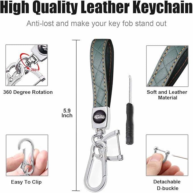 7 Buttons Compatible with Hyundai Key Fob Cover Accessories, Fits for Sonata Santa Fe Tucson KONA Grandeur Ioniq 6, Soft TPU Key Case with Leather Keychain (Gray)