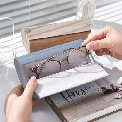 Philley Dual Glasses Case 2-in-1 PU Leather Hard Shell Double Eyeglasses case for Women & Men