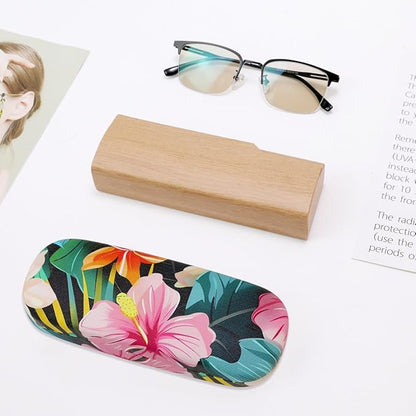 PERFECTSIGHT Hard Shell Eyeglasses Case, PU Leather Protective Glasses Case, Cute Eyeglass Case for Women Men Girls