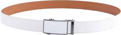 Fabio Valenti Mens Belt,Ratchet Belt Dress with 1 3/8" Genuine Leather with Easier Adjustable Buckle, Trim to Fit