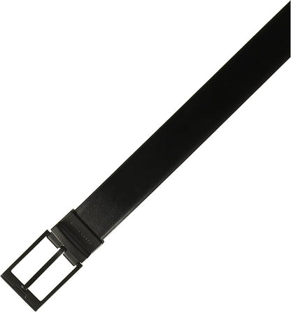 Perry Ellis Men's Portfolio Reversible Cap Faux Leather Dress Belt Black & Brown