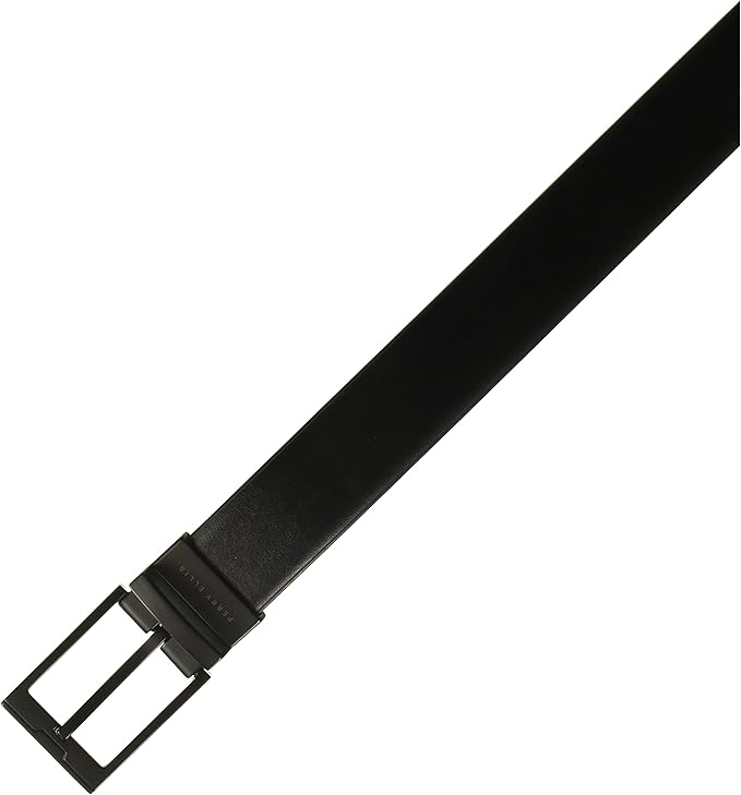 Perry Ellis Men's Portfolio Reversible Cap Faux Leather Dress Belt Black & Brown
