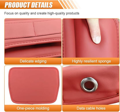 LAINLOY Car Seat Gap Filler, Leather Car Holder Gap Bag, Universal Car Storage Box for Front Seats, Car Seat Gap Organizer Accessories for Phones, Glasses, Keys, Cards (Red)