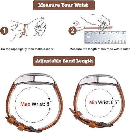 Ritche Christmas Gift Quick Release Leather Watch Bands Genuine Watch Straps for Men Women Top Grain Leather Watch Strap, White Elephant Gifts, Stocking Stuffers for Men, Father's Day gifts