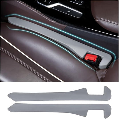 Junecarp Car Seat Gap Filler 2 Pack,Flexible Car Gap Filler Organizer to Impede Items from Dropping,Essential Interior Car Accessories Seat Gap Plug Perfectly Fits Car Gap (Gray)