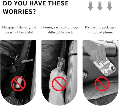 KIFIDAN 2PCS Car Seat Gap Filler,Flexible Seat Gap Organizer Between Seats for Tightly Filling Seat Gaps,Universal Car Side Seat Gap Filler Interior Car Accessories for Women & Men (Pink)