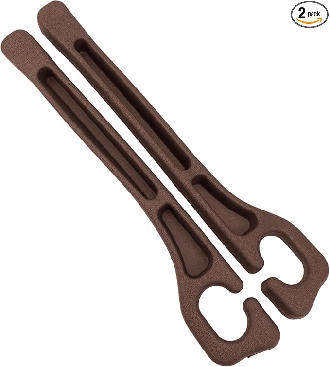 Penitue 2pcs Car Seat Gap Filler, No Drop Guard Universal Gap Organizer Between Seat and Console Prevents Phone Keys Cards Falling (Brown)