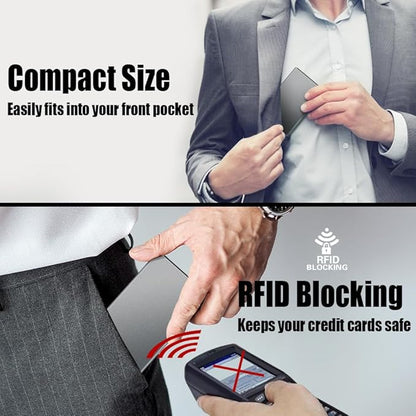 FurArt Slim Minimalist Wallet, Front Pocket Wallets, RFID Blocking, Credit Card Holder for Men