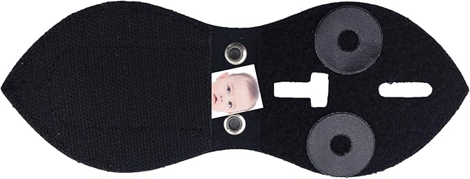 Police Badge Holder Made of Cowhide Universal Black with Leather Belt Buckle Hook Buckle and Stainless Steel Bead Chain Law Enforcement Officer Gifts Elliptical