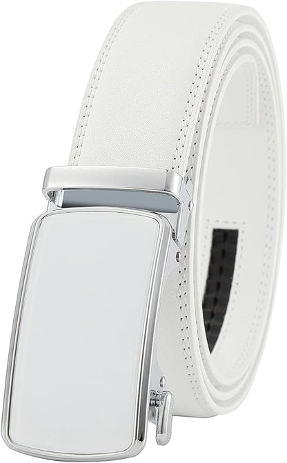 Lingli Men's Belt,Ratchet Dress Belt with Automatic Buckle Brown/Black-Trim to Fit-35mm wide
