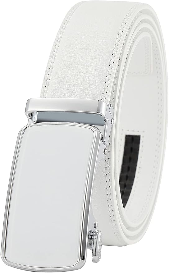 Lingli Men's Belt,Ratchet Dress Belt with Automatic Buckle Brown/Black-Trim to Fit-35mm wide