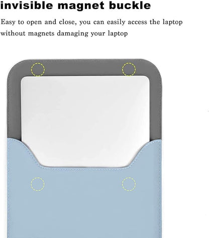 MOSISO Laptop Case 13.3 inch, 13-13.3 inch Laptop Sleeve Compatible with MacBook Neo 13 A18 Pro A3404 /Air 13/Pro 13/Pro 14 M5 M4 M3 M2 M1, Faux Suede Leather Case with Small Bag, Baby Blue