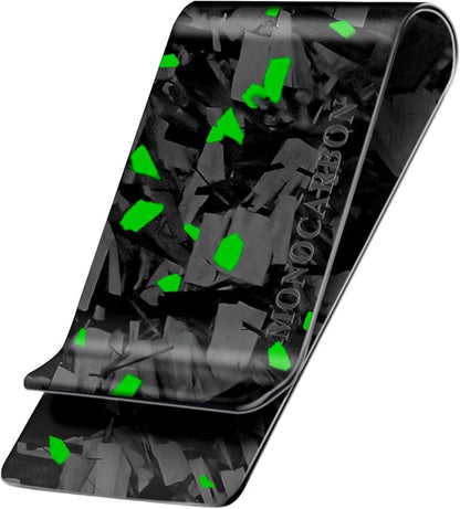 MONOCARBON Carbon-Fiber-Money-Clip-for-Men, Minimalist-Money-Holder for Cash, High Elastic Carbon-Fiber-Wallet, Slim and Durable