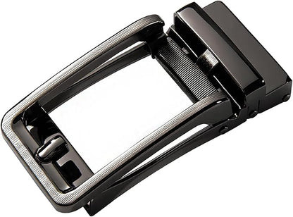 Barry.Wang Mens Belts Leather Ratchet Automatic Buckle Slide Click 1 3/8" Designer Dress Fashion Classic Casual Work Business