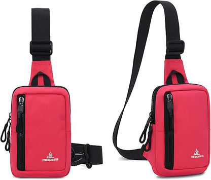 Peicees Small Crossbody Bag for Men Women Mini Sling Bag Travel Running Phone Daypack Cross Body Shoulder Bags with Keyholder