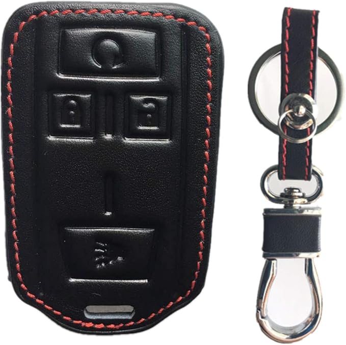 KAWIHEN Leather Smart Remote Key Fob Case Holder Cover Compatible with Chevrolet Colorado Silverado 1500 2500 3500 HD GMC Canyon Sierra 1500 2500 3500 HD