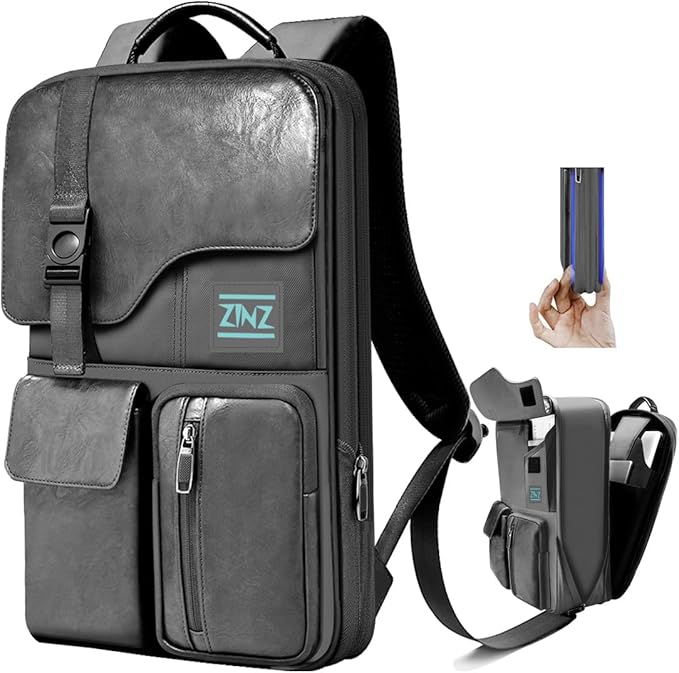 Slim & Expandable Laptop Backpack 15.6 Inch, Computer Rucksack Water Resistant Bag, Anti-Theft Travel Daypack for Men and Women-Gray