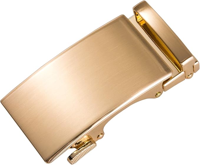 Dubulle Designer Mens Belts, Sliding Automatic Buckle Ratchet Dress Belt TOP Genuine Leather Strap Gifts