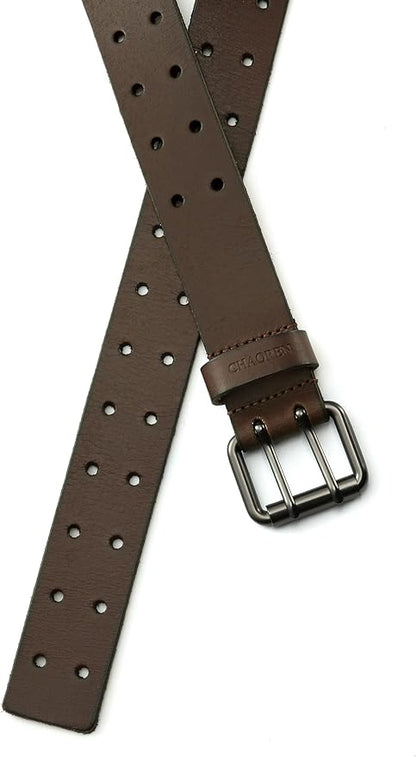 CHAOREN Work Belts for Men Heavy Duty - 1.5" Full Grain Leather Belt Casual - Fully Adjustable, Double Prong