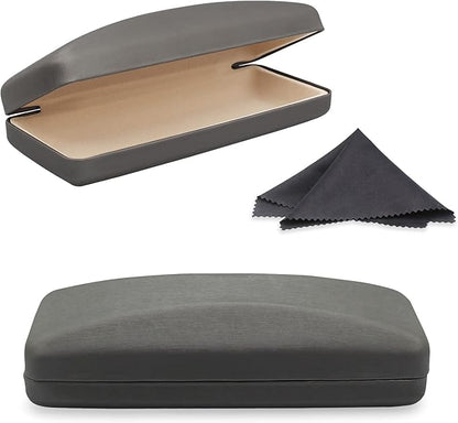 SMARTTOP Hard Shell Eyeglass Case- Glass Case With Cleaning Cloth, Glasses Case hard shell for men women