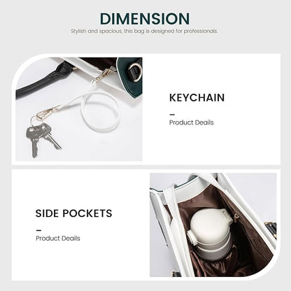 LOVEVOOK Laptop Tote Bag for Women, Work Totes Business Office Computer Briefcase with Clutch Purse