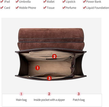 Cnoles Leather Backpack Purse For Women Fashion Ladies Vintage Bags Casual College Travel Backpacks Bag Black