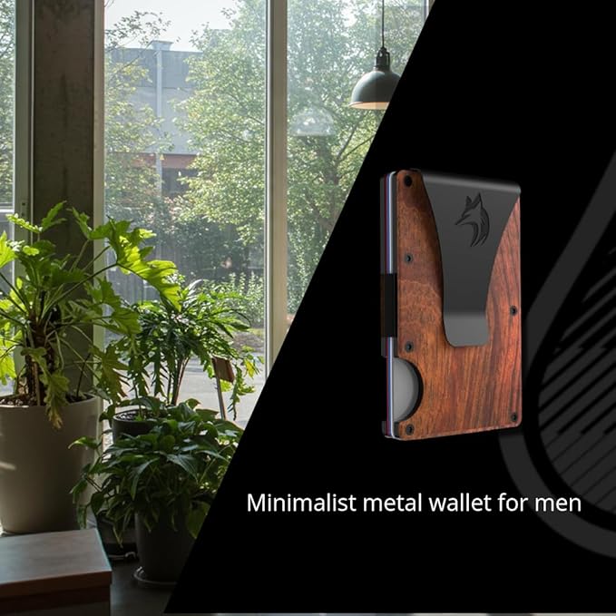 TRAVELINGO Slim RFID Blocking Wallet For Men - Light Weight, Durable & Compact- Minimalist Wallet With Money Clip (Walnut)