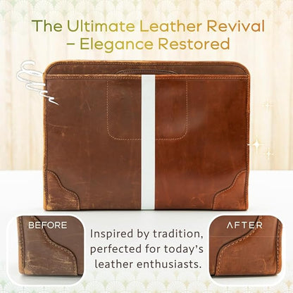 HIBINO | Leather Conditioner for Purses, Bags, Shoes & Furniture | All-in-One Cream to Clean, Restore & Protect | Non-Greasy, Quick-Absorbing Formula | Made in Japan | Yuzu & Hinoki Scent | 80ml