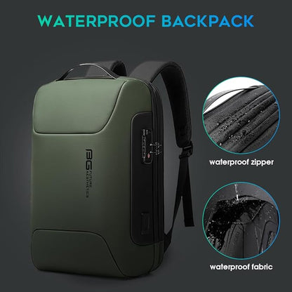 BANGE 15.6INCH Slim Laptop Backpack，Office Business Laptop with Lock, Anti Theft Travel Backpack with USB3.0 Charging Port for Men and Women…