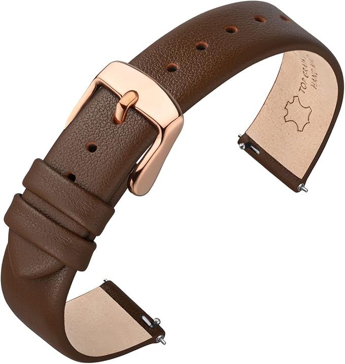 ANNEFIT Watch Bands for Men Women, Top Grain Leather Watch Strap with Quick Release, Band Width 12mm 13mm 14mm 16mm 18mm 20mm 22mm