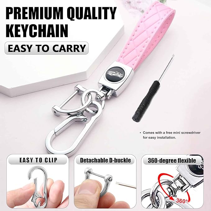 Key Fob Cover for Honda - Premium Soft TPU Shell Full Protection Case with Keychain, Fits Accord Civic HR-V CR-V Pilot Passport, Pink 4-Button