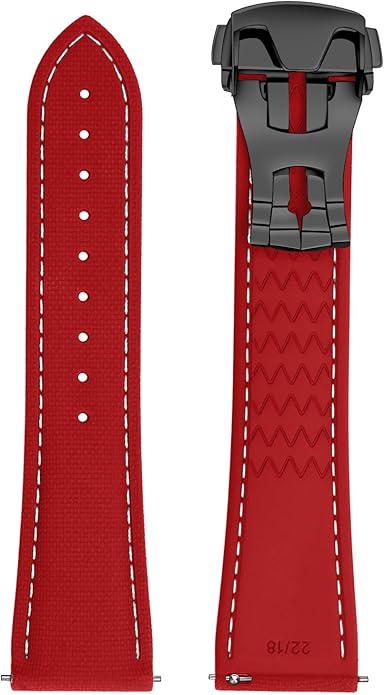 ULLCHRO Watch Strap Watch Band 20mm 22mm Man Waterproof Quick Release Bands Sport Replacement Strap Soft FKM Rubber Watchband