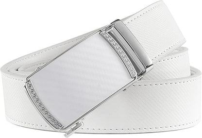 BOSTANTEN Mens Belt Leather Ratchet Belt For Men Dress and Casual with Adjustable Buckle, Trim to Fit
