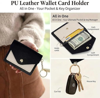 BIHRTC Silicone Key Ring Bracelets Wristlet Keychain Wallet with Net Chapstick Holder for Women