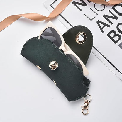 Vintage Leather Sunglasses Case, Portable Protective Case for Glasses Unisex Glasses Pouch Spectacles Organizer