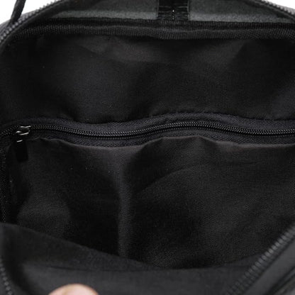 Hebetag Small Leather Sling Shoulder Bag Messenger Pack for Men Women Outdoor Travel Business
