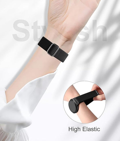 Lerobo Elastic Bands Compatible with Samsung Galaxy Watch 8 7 6 5 4 40mm 44mm/Galaxy Watch 8 Classic 6 4 Classic 43mm 47mm 42mm 46mm/5 Pro Band 45mm/Active 2,3 Pack 20mm Adjustable Nylon Sport Band