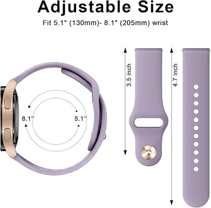 Amzpas 20mm 22mm Watch Bands Quick Release Watch Straps, 4 Pack Soft Silicone Replacement Sport Watch Wristbands for Women Men