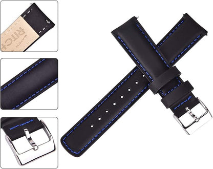 Ritche Christmas Gift Quick Release Leather Watch Bands Genuine Watch Straps for Men Women Top Grain Leather Watch Strap, White Elephant Gifts, Stocking Stuffers for Men, Father's Day gifts