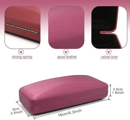 SMARTTOP Hard Shell Eyeglass Case- Glass Case With Cleaning Cloth, Glasses Case hard shell for men women