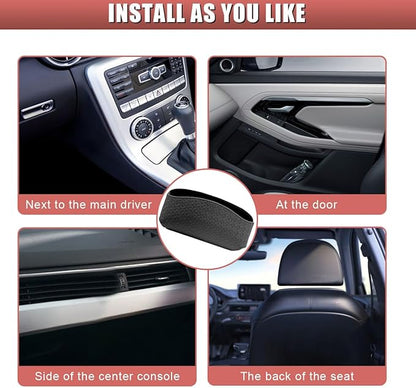 Sunglasses Holder for Car Visor, Leather Auto Glasses Storage Case, Car Sun Visor Eyeglasses Holder Protective Box, Universal Automotive Interior Accessories for Man Women (Black)