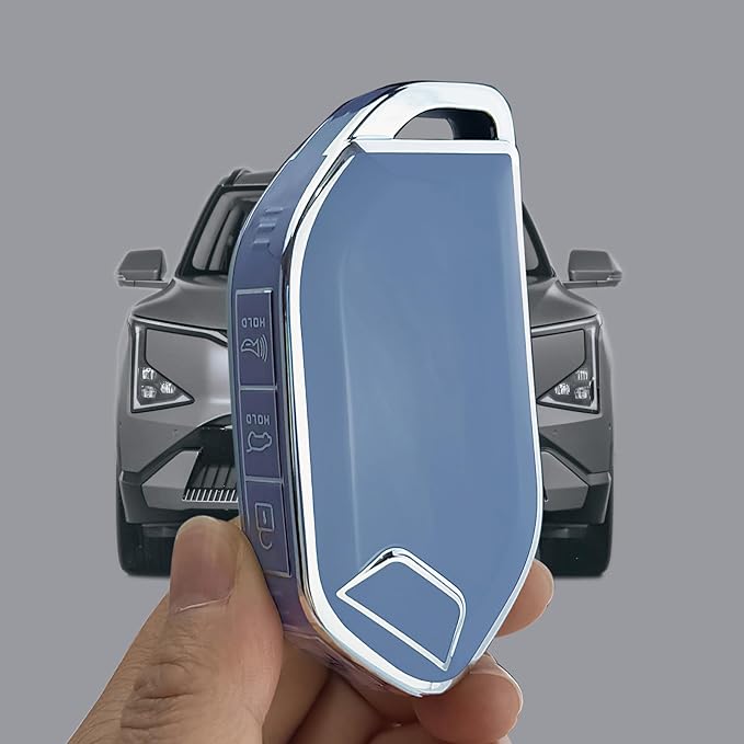 Key Fob Cover Case Compatible with Kia Telluride 2023 2024 2025 EV5 Car Interior Accessories Shell Holder Protector (Blue)