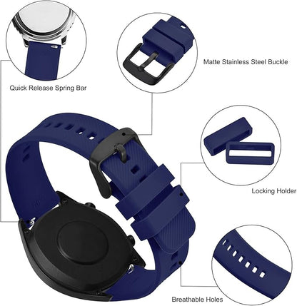 BISONSTRAP Watch Strap 18mm 19mm 20mm 21mm 22mm, Quick Release Silicone Watch Bands for Men Women