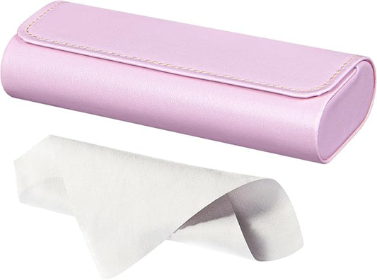 RayLove Glasses Case Hard Shell, Travel Sunglasses Case, Leather Hard Eyeglass Case for Women, Reading Glasses Case for Men