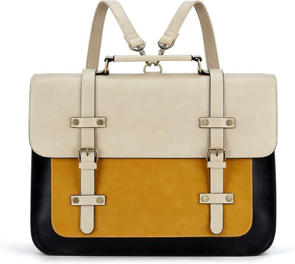 ECOSUSI Laptop Bag for Women Vegan Leather Messenger Bag Fashion Briefcase Computer Satchel Bag